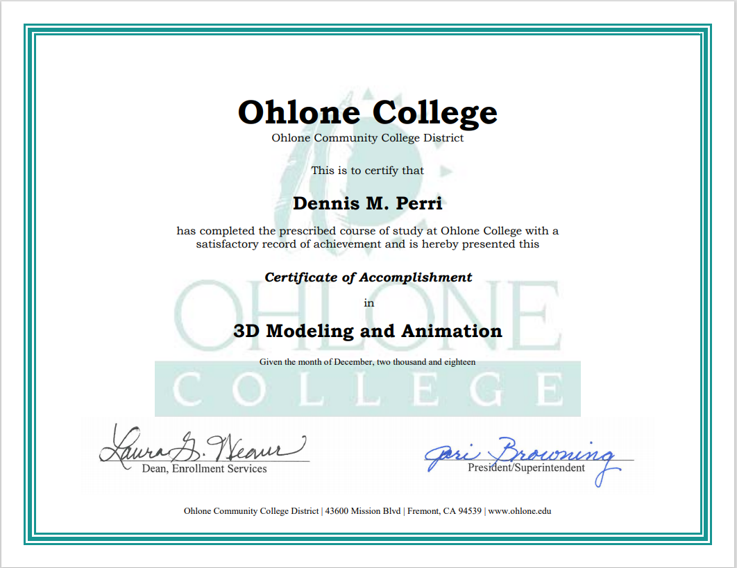 Dennis Certification